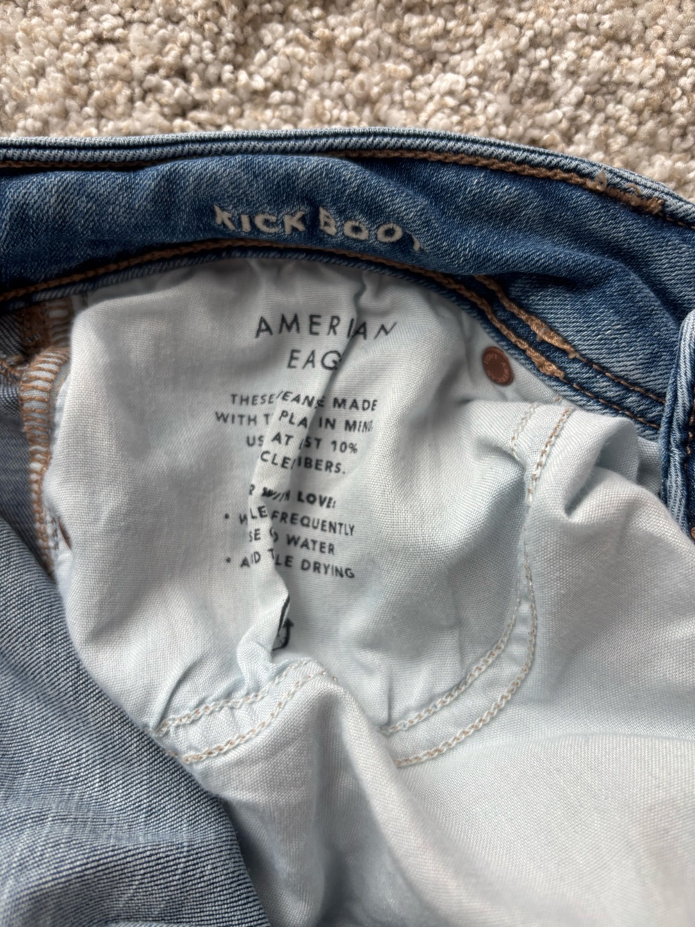 American Eagle Outfitters Kick Boot 6L Jeans - Picture 7 of 8